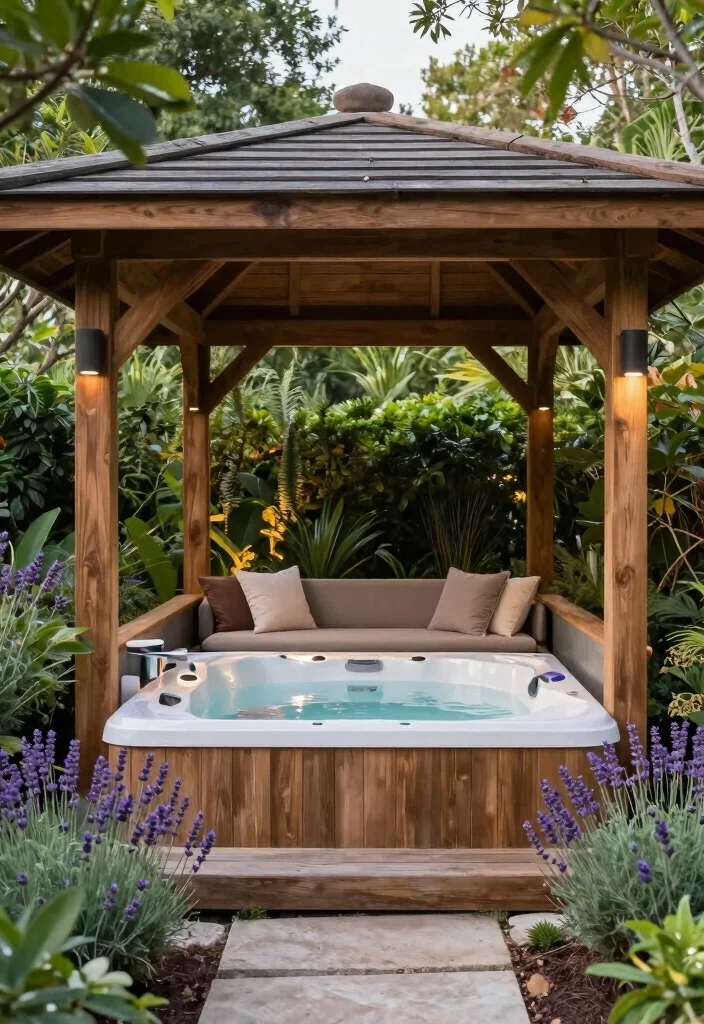 14 Backyard Gazebo Ideas for a Dreamy Relaxing Retreat - 10. Garden Spa Gazebo 1