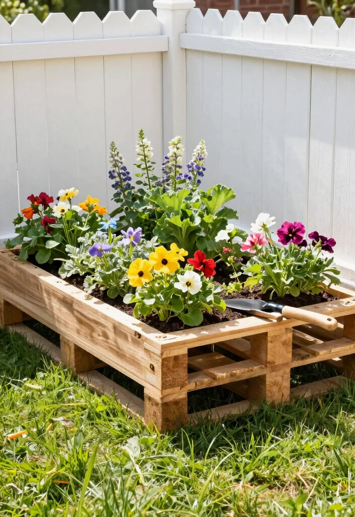 14 Backyard Pallet Ideas That Are Budget-Friendly & Surprisingly Chic - 1. Pallet Raised Garden Bed 1