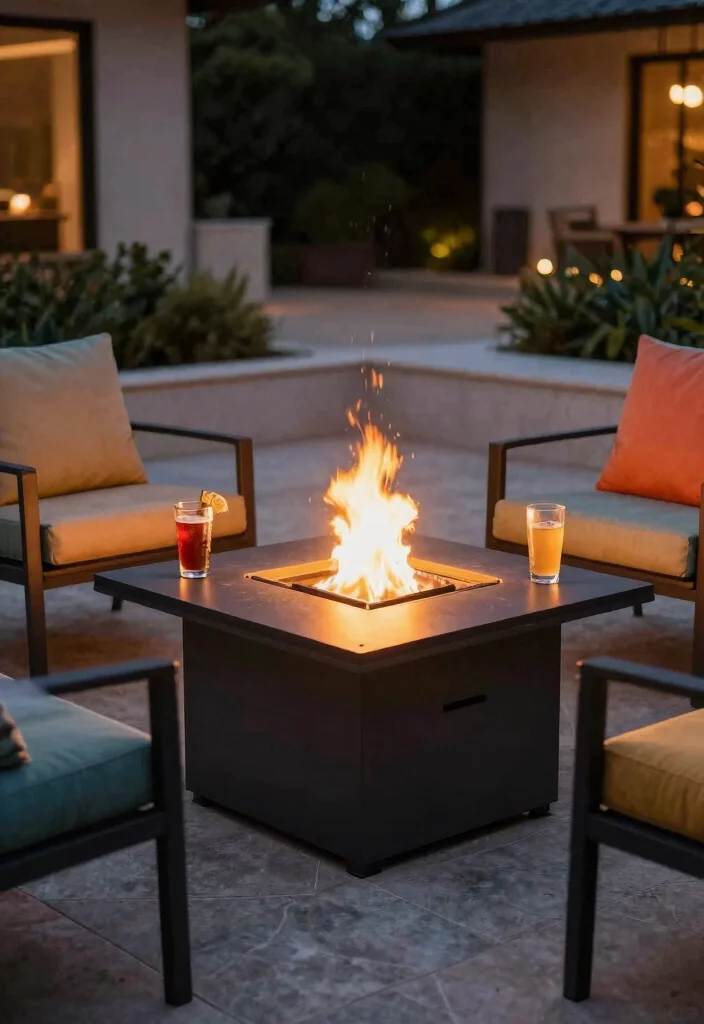 14 Bon Fire Pit Ideas for Cozy Backyard Nights - 7. Fire Pit Table 1