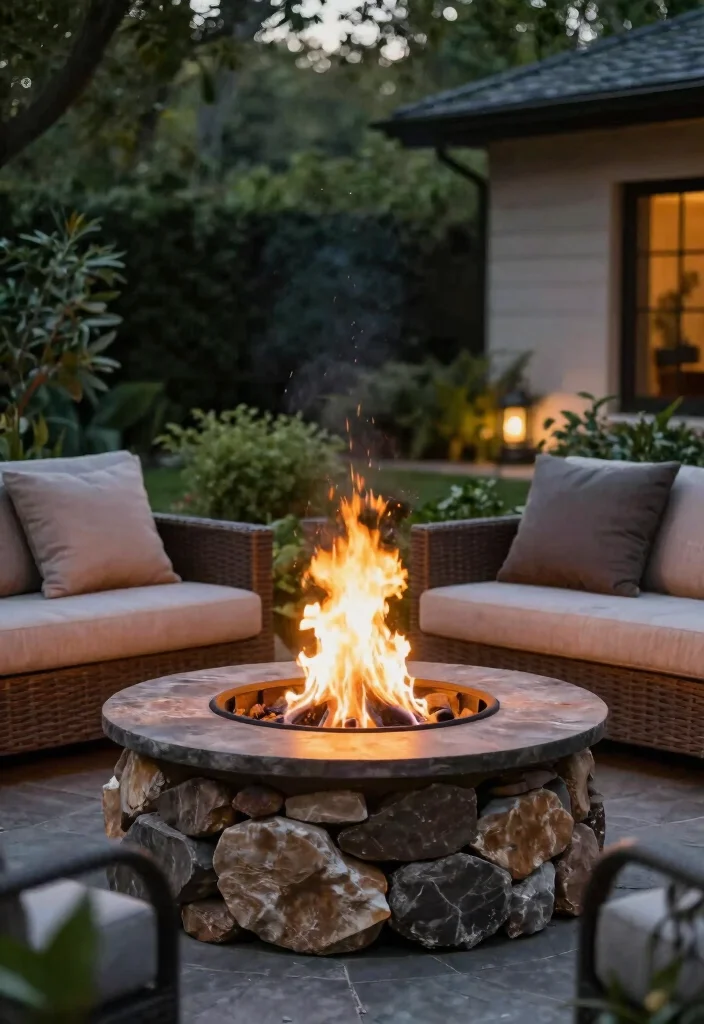 14 Bon Fire Pit Ideas for Cozy Backyard Nights - 8. In-Ground Fire Pit 1