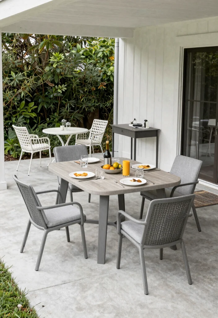 14 Concrete Porch Ideas That Feel Clean & Contemporary - 14. Multi-Functional Spaces 1