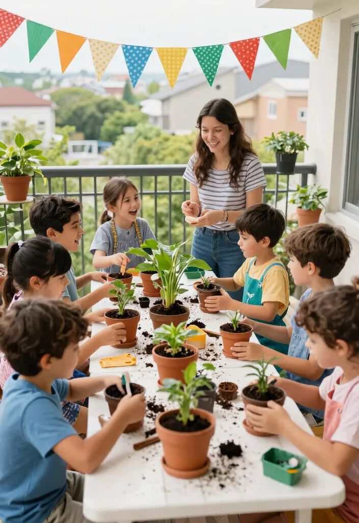 14 Kids Balcony Ideas for a Safe & Playful Mini Paradise - 10. Gardening Workshops 1