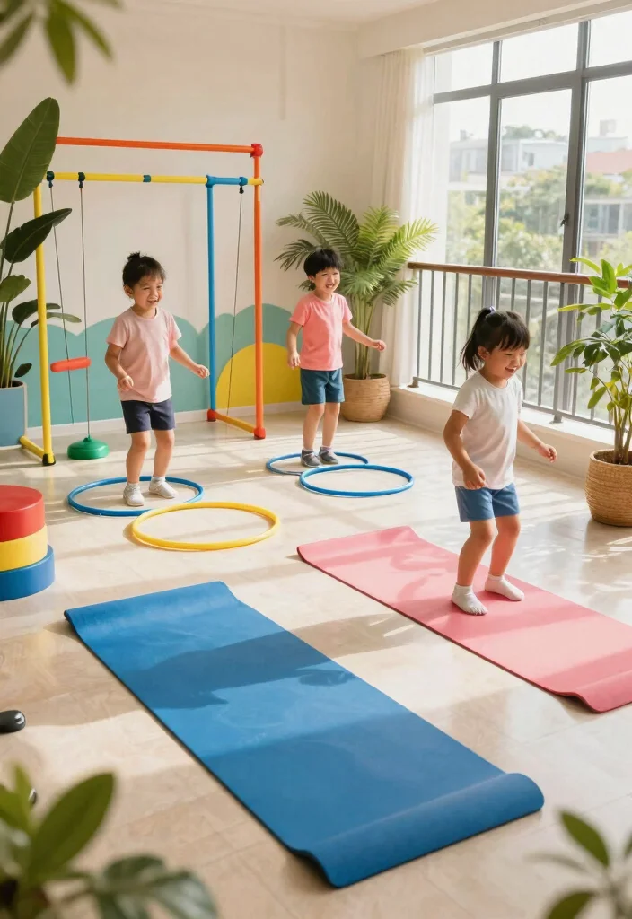 14 Kids Balcony Ideas for a Safe & Playful Mini Paradise - 14. Balcony Fitness Playground 1