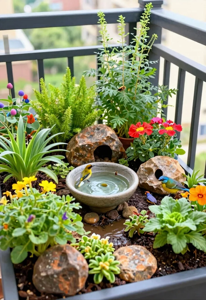 14 Kids Balcony Ideas for a Safe & Playful Mini Paradise - 7. Mini Wildlife Habitat 1