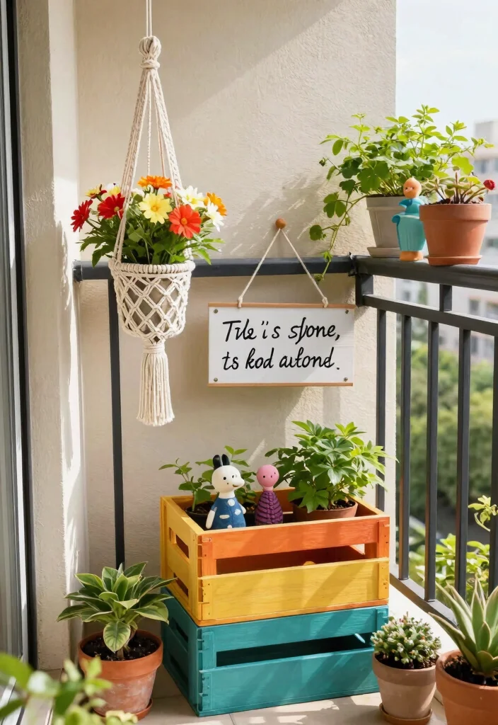 14 Small Closed Balcony Ideas That Feel Bright & Cozy 63 14 Small Closed Balcony Ideas That Feel Bright & Cozy - 13. Incorporate DIY Decor 1