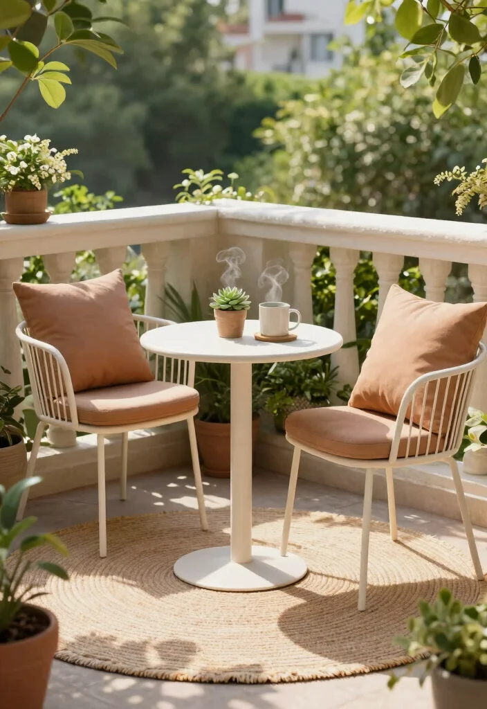 14 Small Closed Balcony Ideas That Feel Bright & Cozy 2 14 Small Closed Balcony Ideas That Feel Bright & Cozy - 2. Cozy Seating nooks with Compact Furniture 1