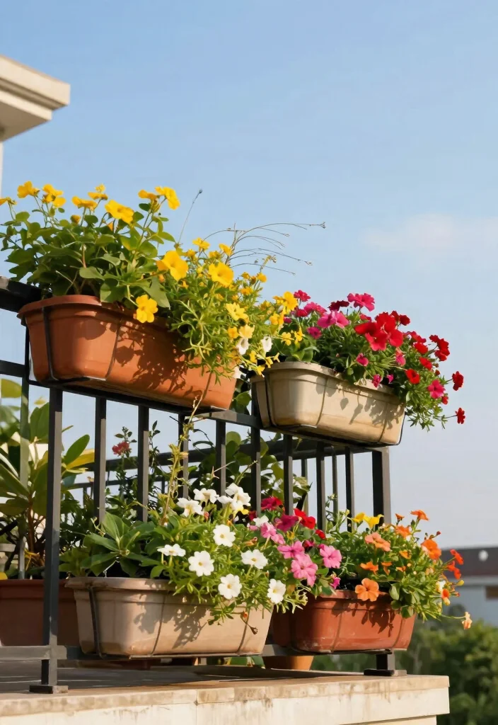 14 Small Closed Balcony Ideas That Feel Bright & Cozy 38 14 Small Closed Balcony Ideas That Feel Bright & Cozy - 8. Utilize Railings for Plant Displays 1