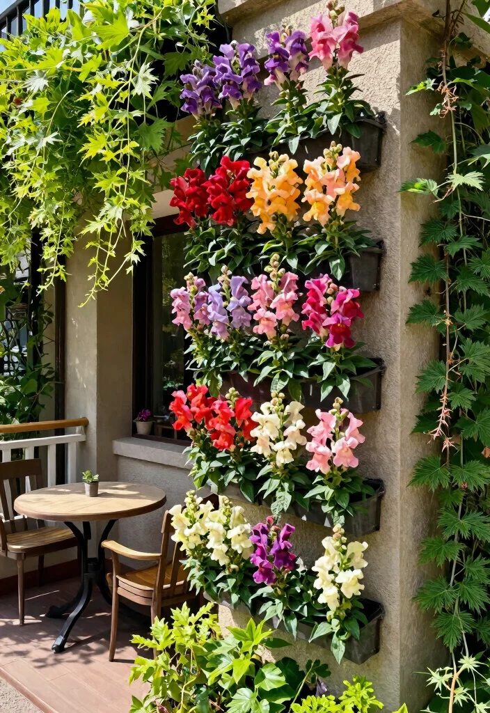 14 Snapdragon Planter Ideas for a Blooming Beautiful Display - 4. Vertical Gardens 1