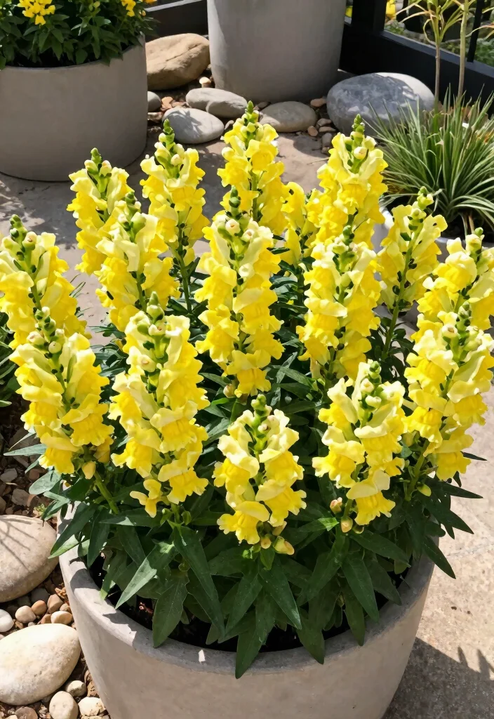 14 Snapdragon Planter Ideas for a Blooming Beautiful Display - 5. Color-blocking Delight 1