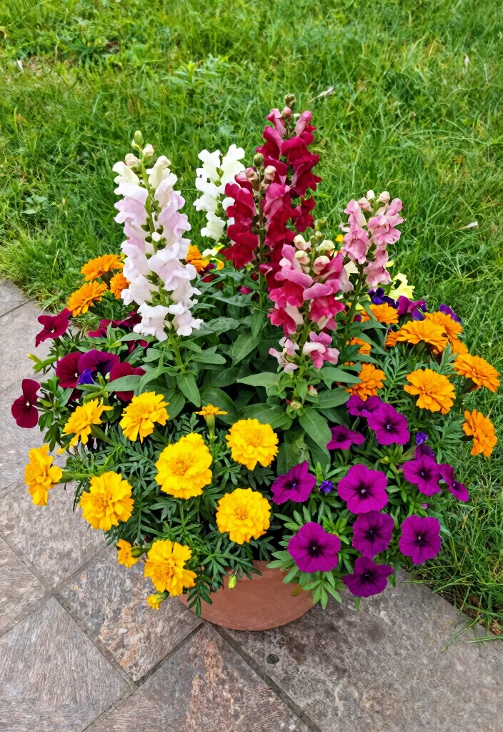 14 Snapdragon Planter Ideas for a Blooming Beautiful Display - 6. Harmonious Companion Planting 1