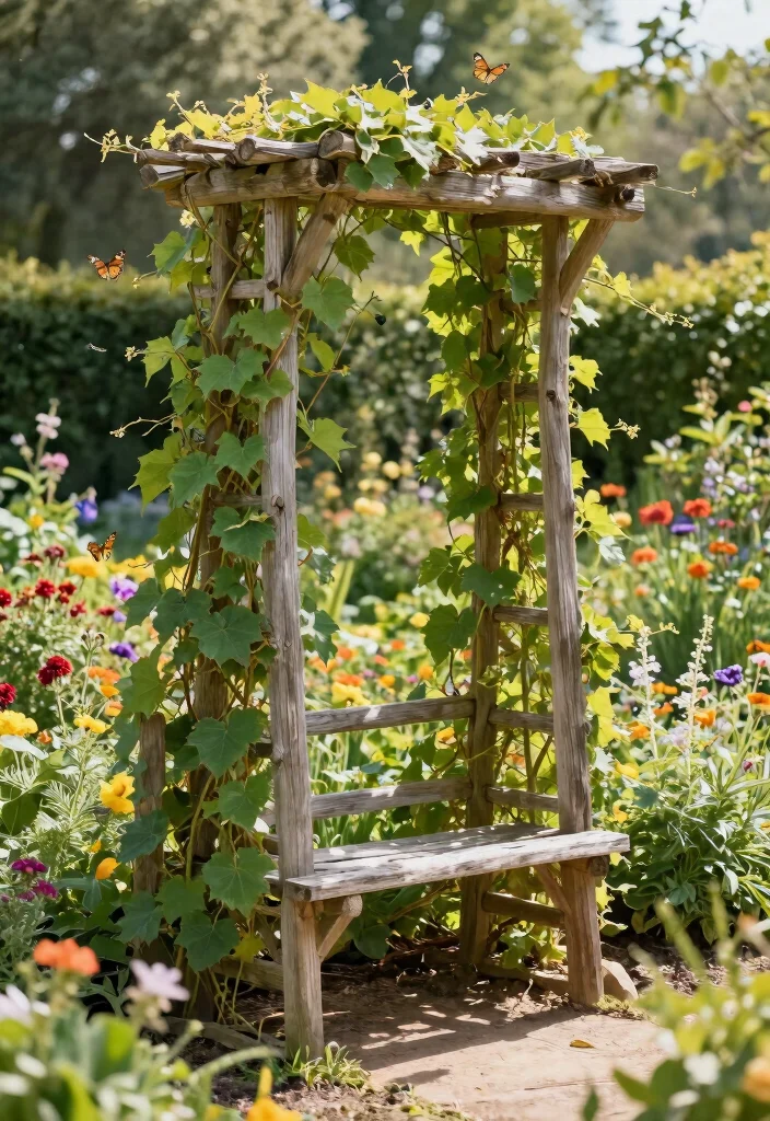 14 Trellis Fence Ideas That Add Charm & Privacy 1 14 Trellis Fence Ideas That Add Charm & Privacy - 1. Rustic Wooden Trellis 1