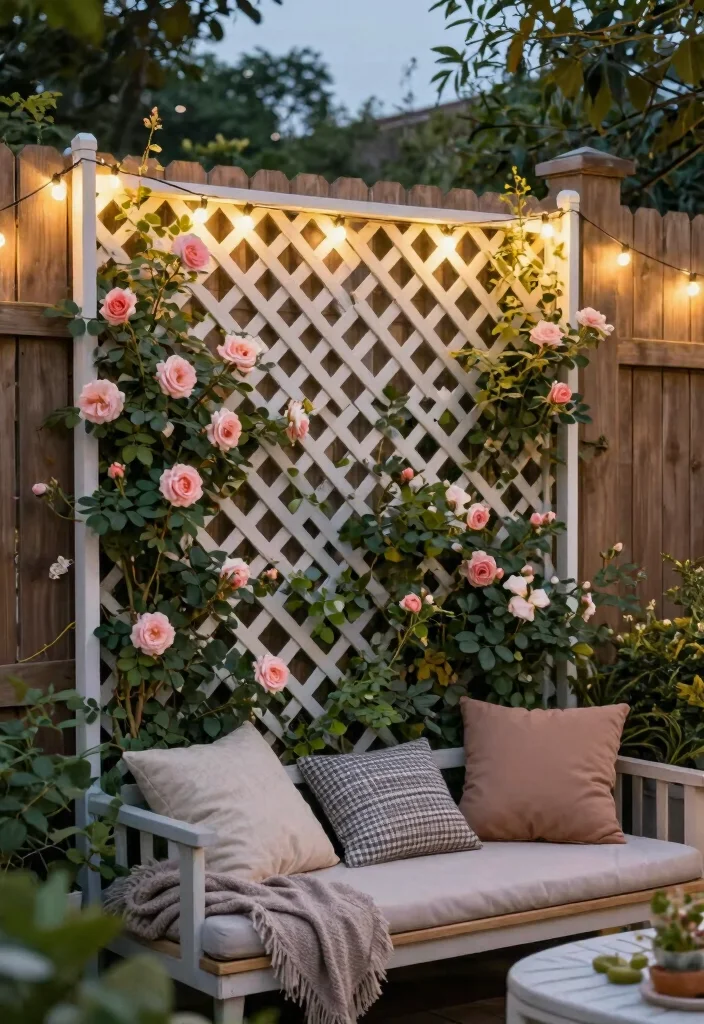14 Trellis Fence Ideas That Add Charm & Privacy 3 14 Trellis Fence Ideas That Add Charm & Privacy - 3. Lattice Trellis Panels 1