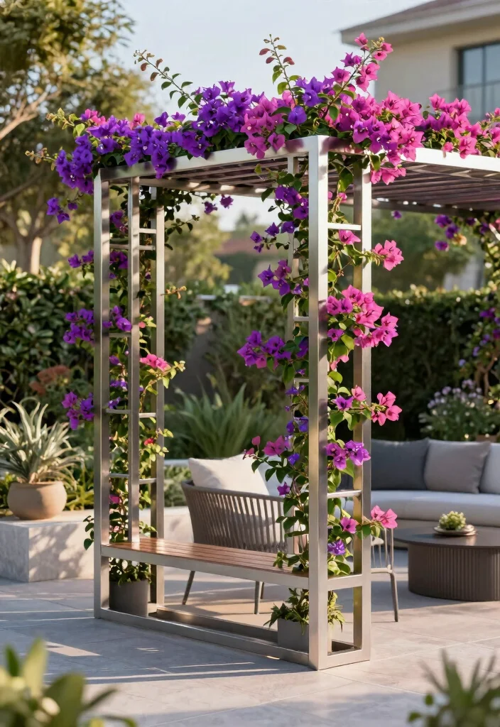 14 Trellis Fence Ideas That Add Charm & Privacy 14 14 Trellis Fence Ideas That Add Charm & Privacy - 4. Metal Trellis Designs 1