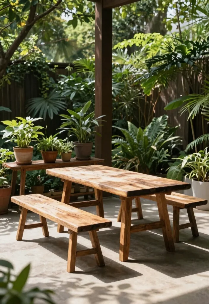 14 Zen Patio Ideas for a Calm & Minimal Outdoor Escape - 3. Natural Wood Elements 1