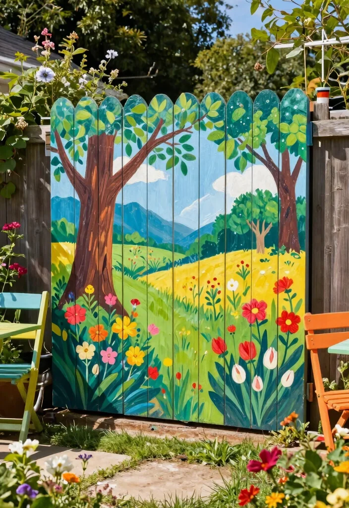 15 Backyard Fence 2026 Trending Ideas That Instantly Boost Privacy & Curb Appeal - 6. Colorful Painted Fences 1
