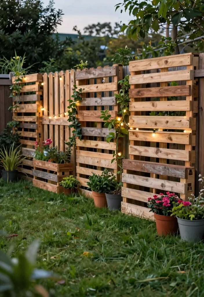 15 Block Fence Ideas That Feel Modern & Secure - 2. Pallet Wood Fence 1