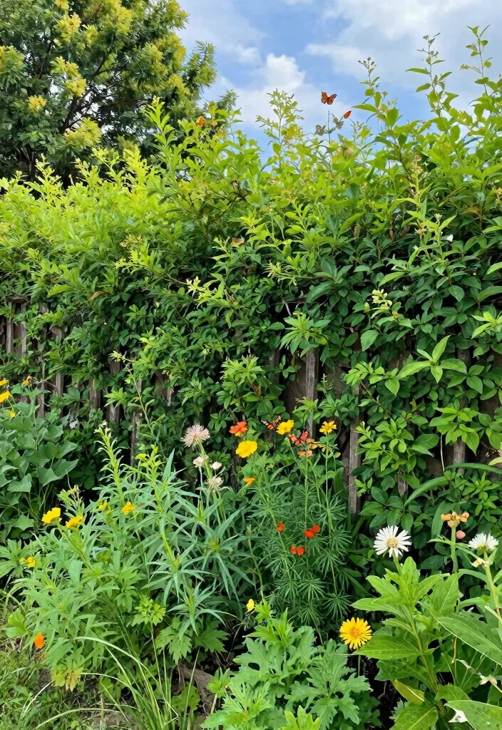 15 Block Fence Ideas That Feel Modern & Secure - 8. Living Hedgerow Fence 1