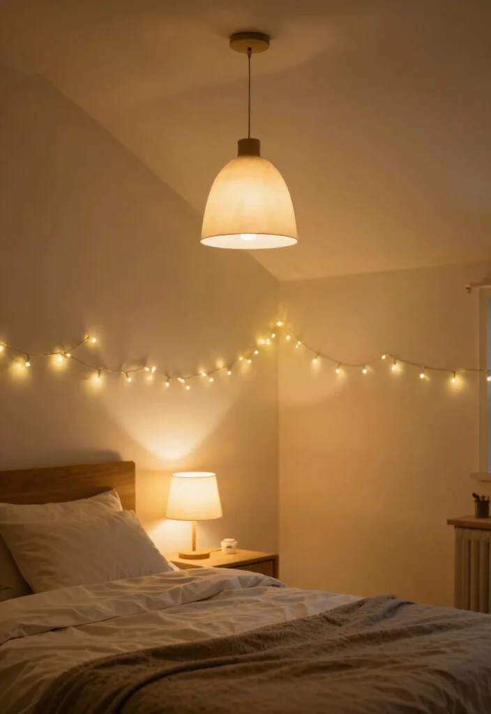 15 Cape Cod Bedroom Ideas With Sloped Ceiling Charm - 8. Soft Lighting Options 1