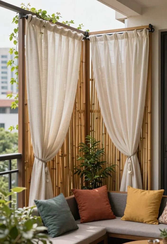 15 Concrete Balcony Ideas That Look Modern & Luxe - 14. Outdoor Privacy Solutions 1