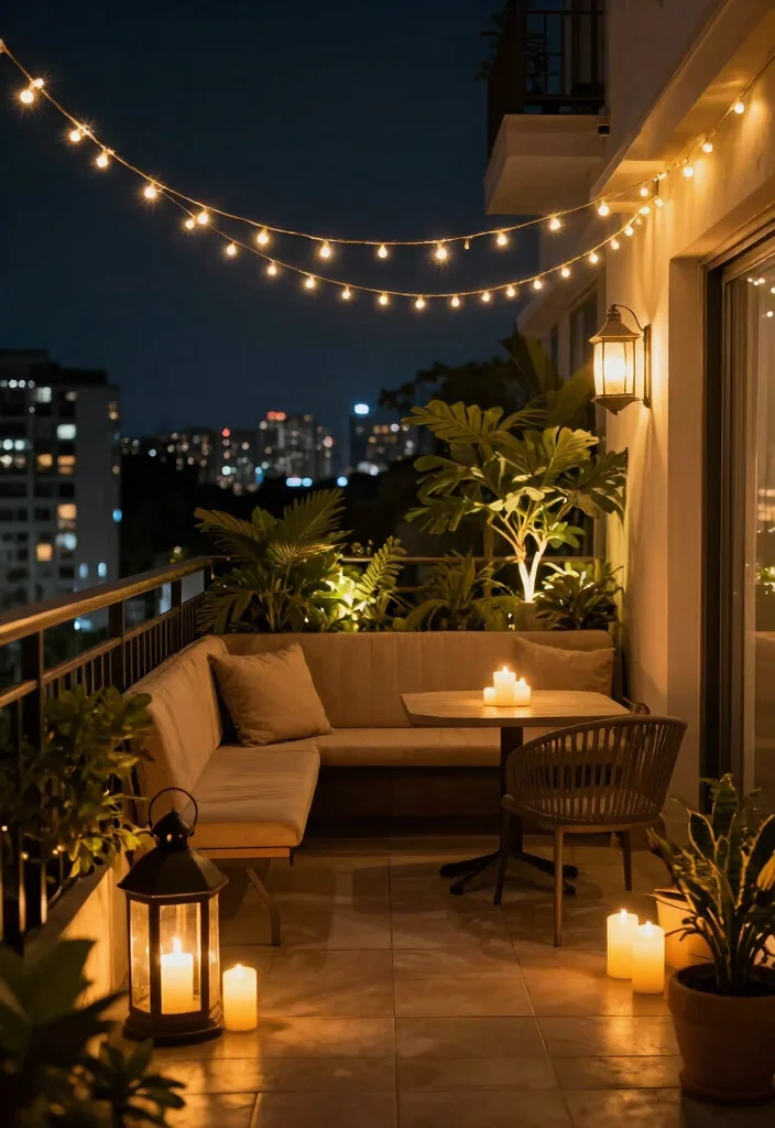 15 Concrete Balcony Ideas That Look Modern & Luxe - 7. Stylish Lighting Solutions 1
