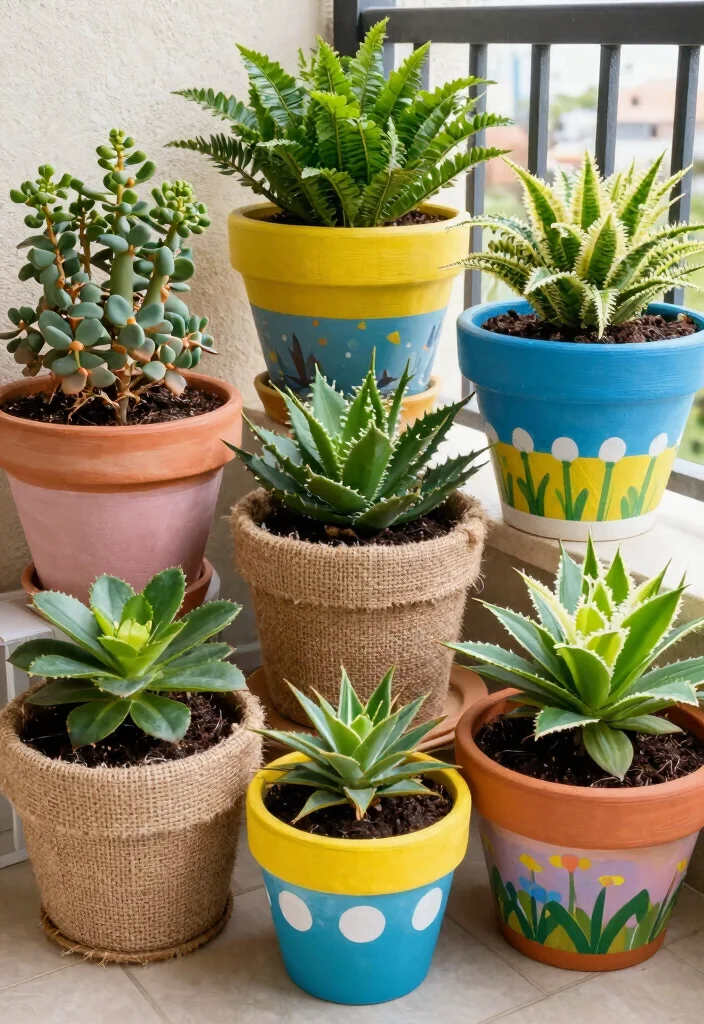 15 Cute Balcony Ideas That Make Small Spaces Feel Magical - 9. Customized Planters 1