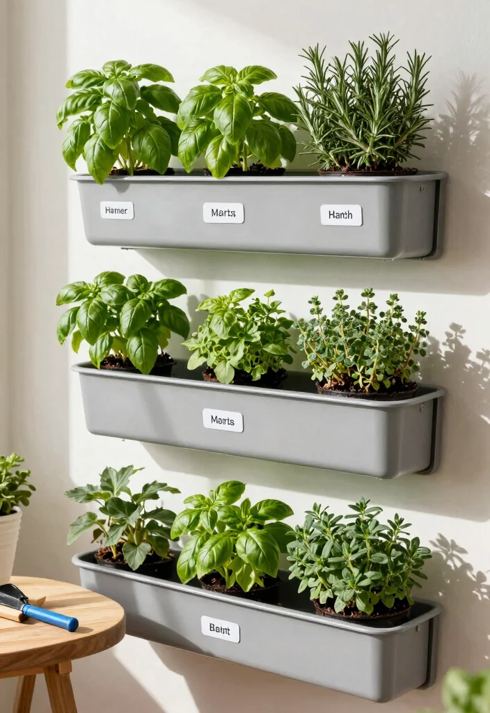 15 Deck Planter Ideas That Add Instant Color & Texture 63 15 Deck Planter Ideas That Add Instant Color & Texture - 13. Vertical Herb Garden 1