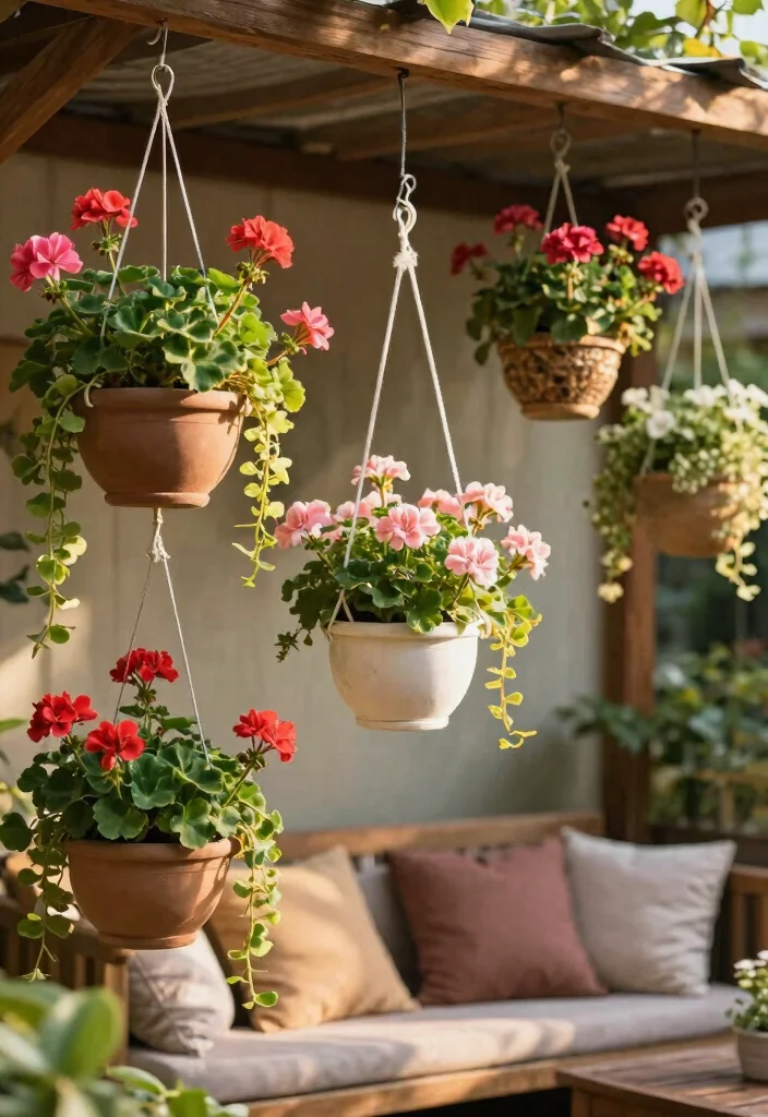 15 Deck Planter Ideas That Add Instant Color & Texture 3 15 Deck Planter Ideas That Add Instant Color & Texture - 3. Hanging Planters 1
