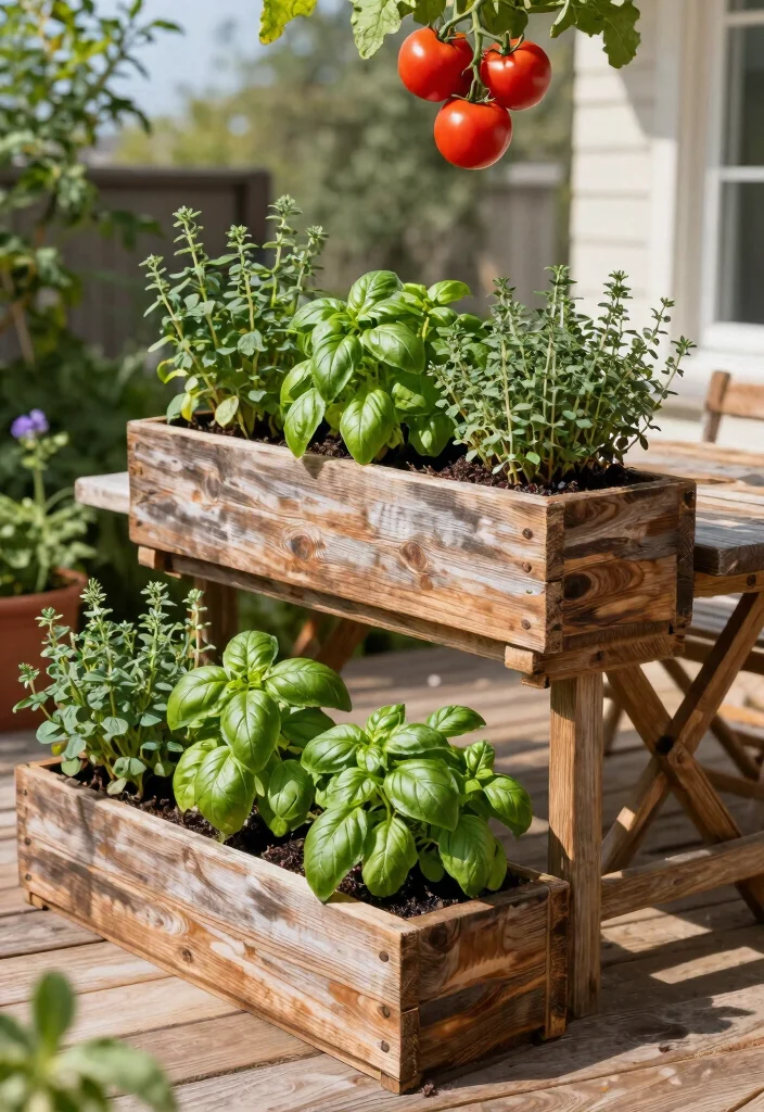 15 Deck Planter Ideas That Add Instant Color & Texture 26 15 Deck Planter Ideas That Add Instant Color & Texture - 6. Edible Garden Planters 1