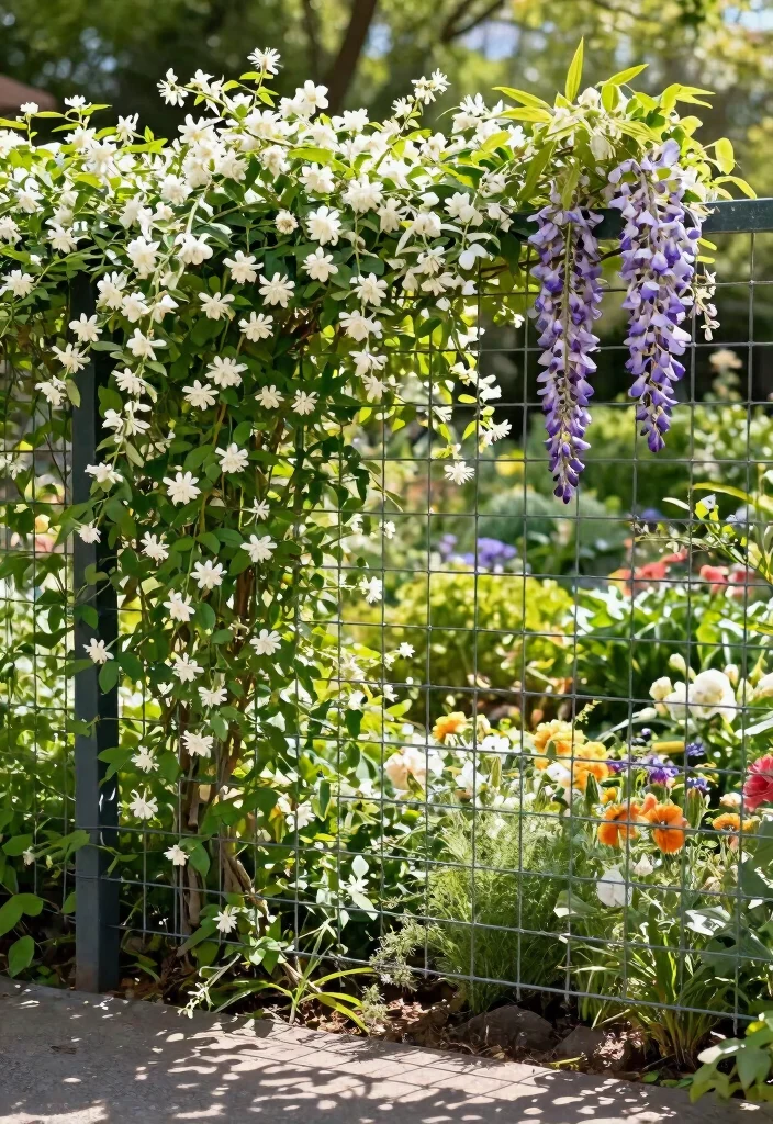 15 Front Fence Ideas That Instantly Upgrade Your Home's Exterior - 4. Wire Fencing with Climbing Plants 1