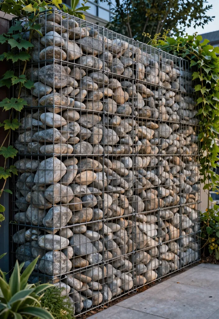 15 Front Fence Ideas That Instantly Upgrade Your Home's Exterior - 9. Gabion Fencing 1