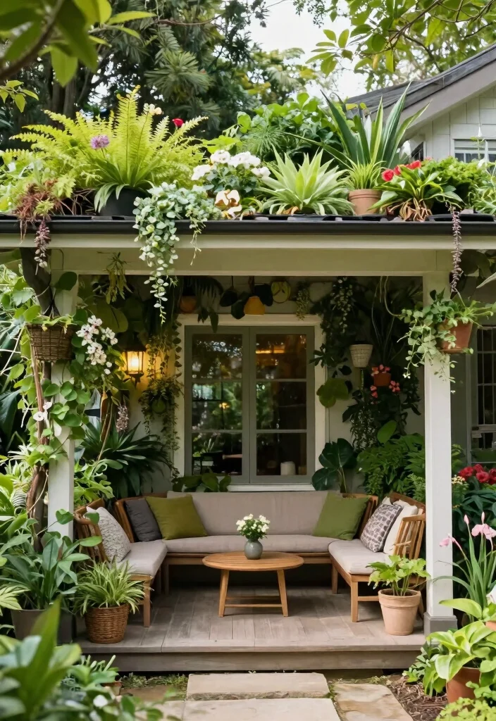 15 Front Porch Roof Ideas That Boost Curb Appeal Fast - 15. Biophilic Design Elements 1