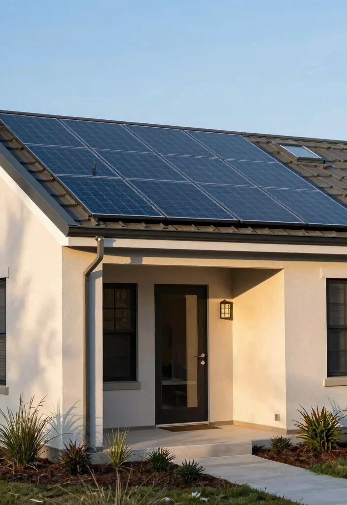 15 Front Porch Roof Ideas That Boost Curb Appeal Fast - 2. Solar Panel Roofing 1