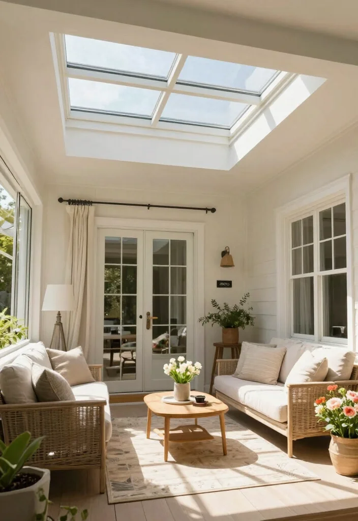 15 Front Porch Roof Ideas That Boost Curb Appeal Fast - 5. Skylights for Natural Light 1