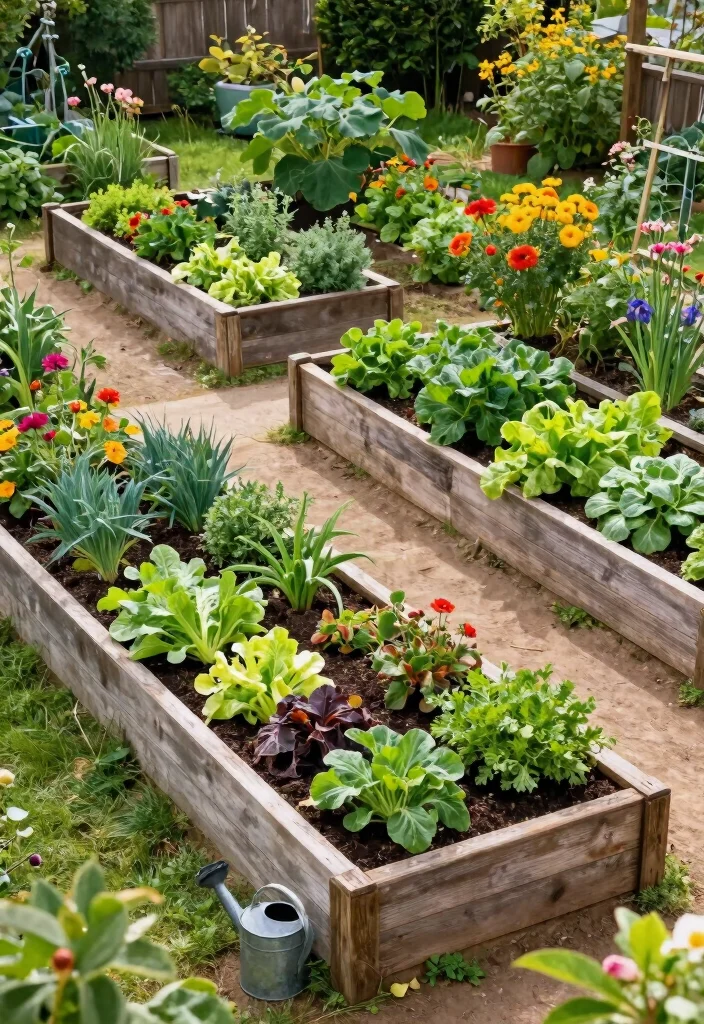15 L Shaped Backyard Layout Ideas That Maximize Every Corner - 12. Raised Garden Beds for Better Accessibility 1