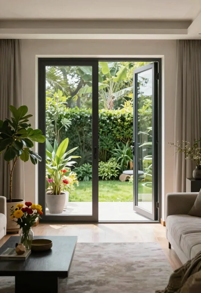 15 Patio Sliding Doors Ideas That Blur the Line Between Indoors & Out - 1. Double Glass Panels for Maximum Light 1