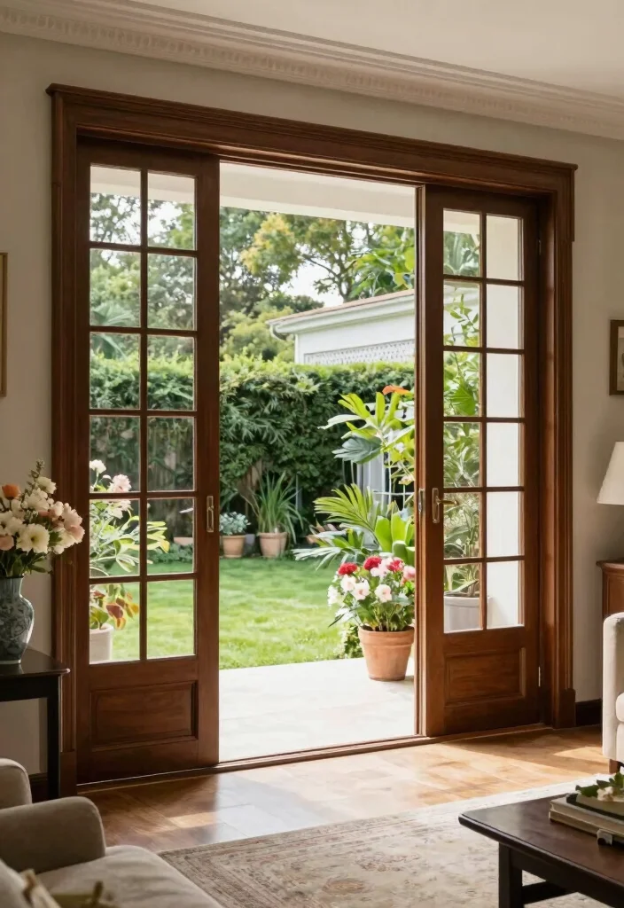 15 Patio Sliding Doors Ideas That Blur the Line Between Indoors & Out - 8. Elegant French Sliding Doors 1