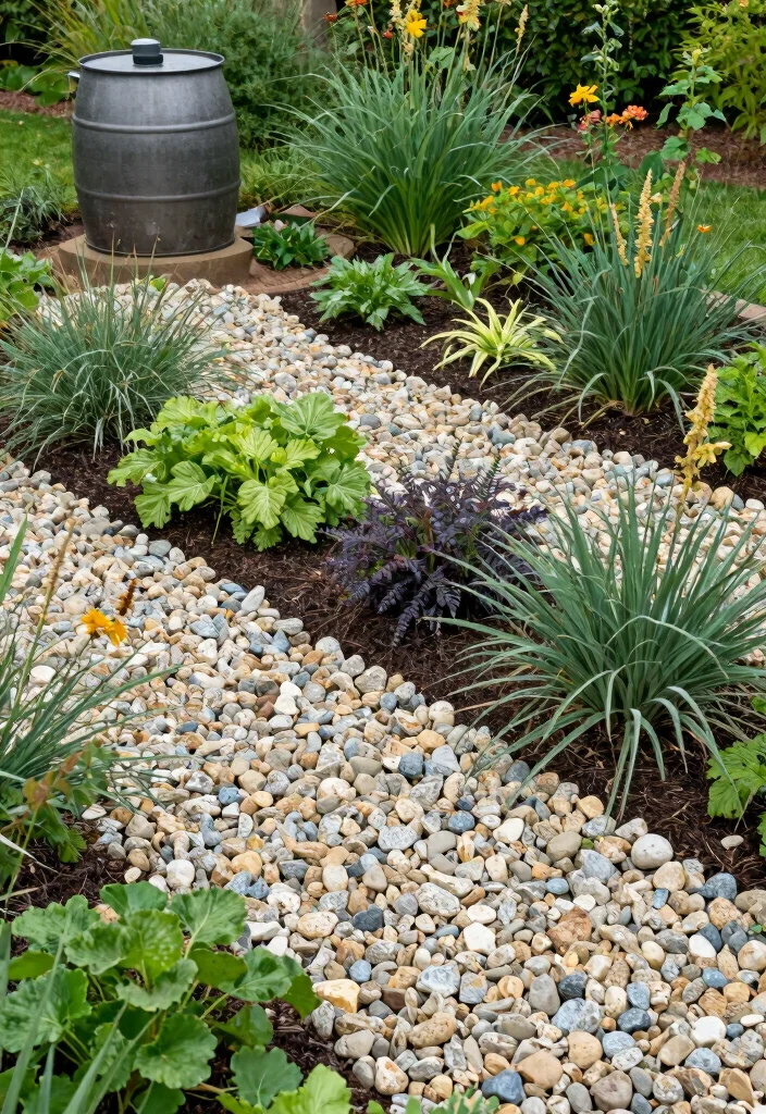 15 Rock Flower Beds With Potted Plants Garden Ideas for a Stunning Yard - 12. Eco-Friendly Rock Garden 1