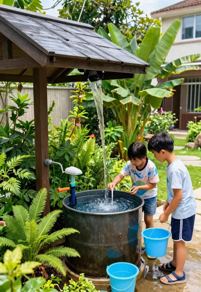 16 Backyard 2026 Trending Ideas for Kids That Turn Your Yard Into a Fun Adventure Zone - 16. Rainwater Harvesting Project 1