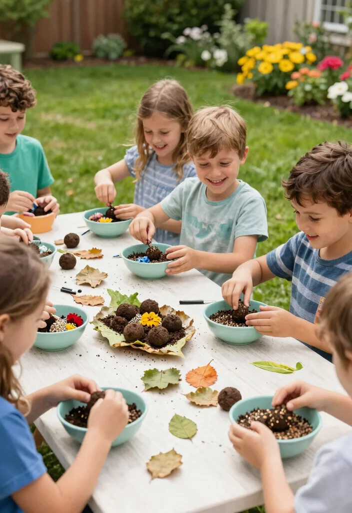 16 Backyard 2026 Trending Ideas for Kids That Turn Your Yard Into a Fun Adventure Zone - 7. Seed Bomb Making 1