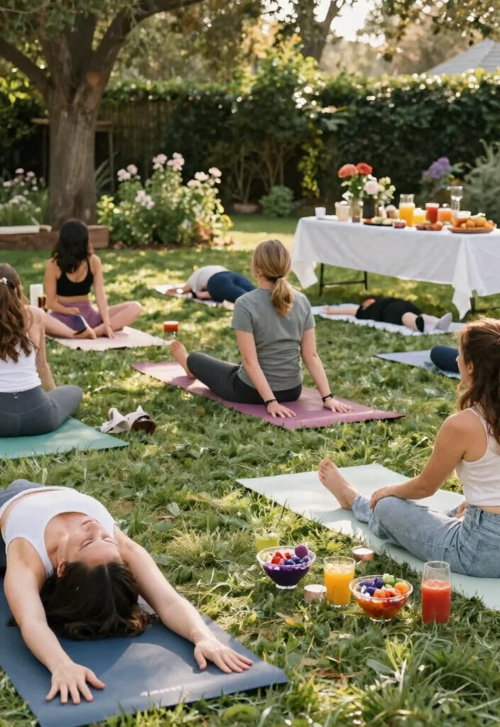 16 Backyard Party Ideas for Adults That Everyone Will Talk About - 12. Outdoor Yoga and Brunch 1