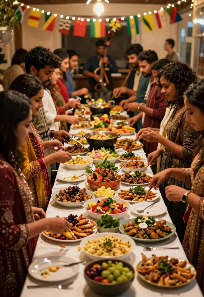 16 Backyard Party Ideas for Adults That Everyone Will Talk About - 15. International Potluck Night 1