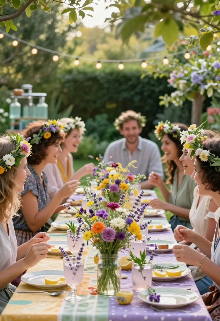 16 Backyard Party Ideas for Adults That Everyone Will Talk About - 2. Garden Party with Floral Decor 1