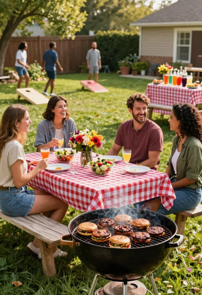 16 Backyard Party Ideas for Adults That Everyone Will Talk About - 3. BBQ Bash with a Twist 1