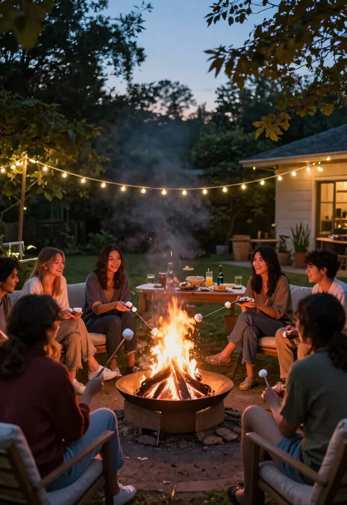 16 Backyard Party Ideas for Adults That Everyone Will Talk About - 6. Cozy Bonfire Gathering 1