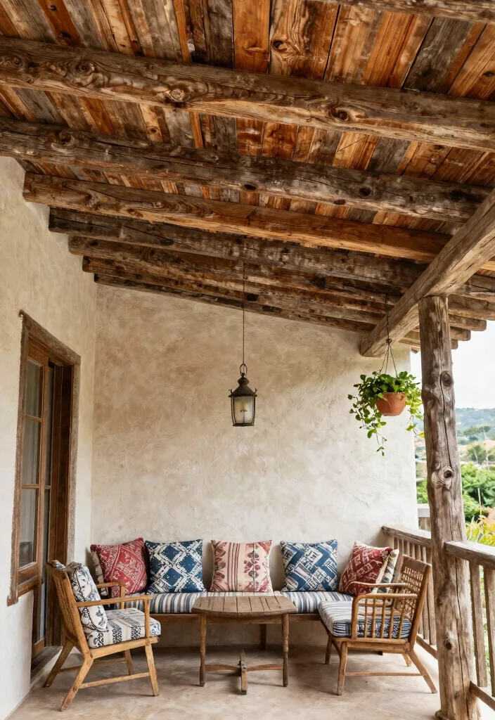 16 Balcony Ceiling Ideas That Upgrade Your Outdoor Vibes - 5. Reclaimed Wood Ceilings 1