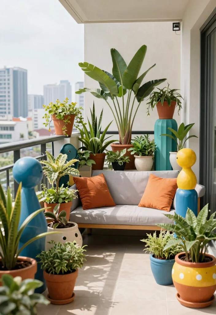 16 Balcony Ideas Aesthetic Lovers Will Obsess Over - 10. Garden Art: Express Your Style 1
