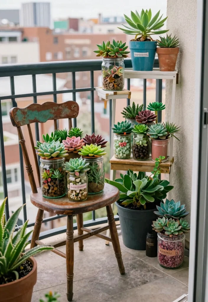 16 Balcony Ideas Aesthetic Lovers Will Obsess Over - 15. Upcycled Garden Decor: Creative Sustainability 1
