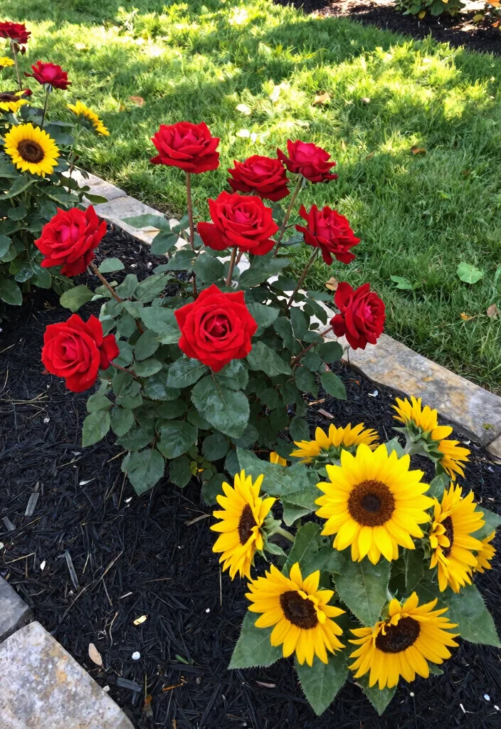 16 Black Mulch Landscaping Ideas for a Front Yard That Pop Beautifully - 1. Classic Color Contrast 1