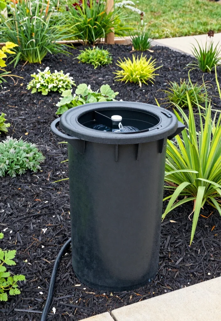 16 Black Mulch Landscaping Ideas for a Front Yard That Pop Beautifully - 15. Sustainable Practices 1