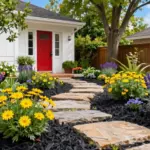 16 Black Mulch Landscaping Ideas for a Front Yard That Pop Beautifully